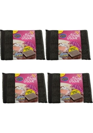 Myclean My Clean Sihirli Inox Paslanmaz Telli Sünger 2Li 4 Paket