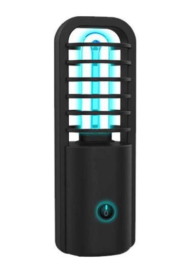 Ulzyvf Taşınabilir Şarj Edilebilir Uv Temizleme Lambası - Ev, Araç, Ofis İçin 360 Hijyen, Siyah Siyah