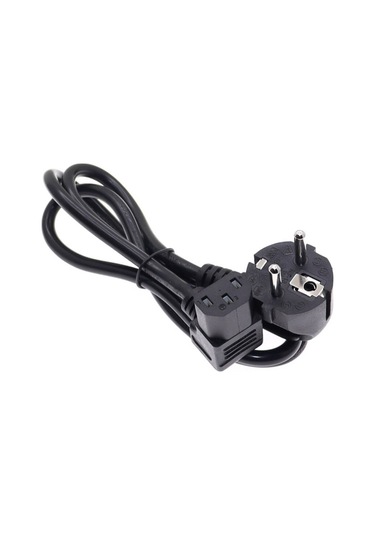 C13 Power Kablosu 90° Derece Dirsek L Uç - Dik Açılı - 1.8 mt