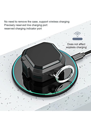 Caseonn Samsung Galaxy Buds 2 - Buds 2 Pro Kılıf Güvenlik Kilitli Military Tank Sarı