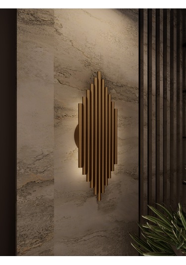 Nox Eskitme Renk Modern Şarjlı Aplik Sarı Işık Yayan Lamba