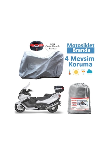 Autoen Arka Çanta Uyumlu Su Geçirmez Motosiklet Brandası Miflon