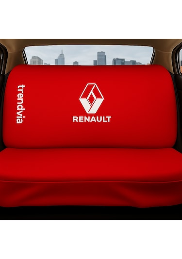 Renault Uyumlu Ön Arka Koltuk Kılıfı Penye Servis Tipi Oto Koltuk Koruma Seti Kırmızı
