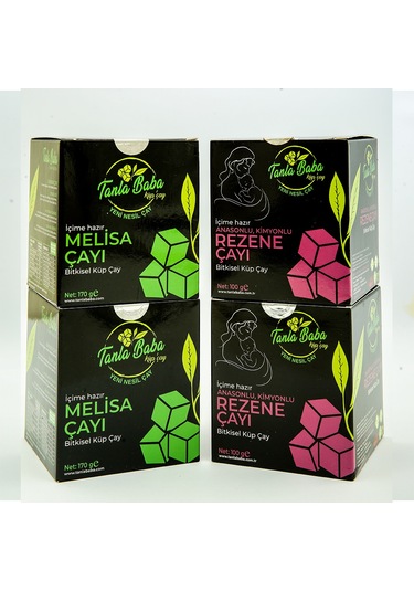 Melisa Çayı 2 Paket ve Anasonlu Kimyonlu Rezene Çayı 2 Paket 4'lü