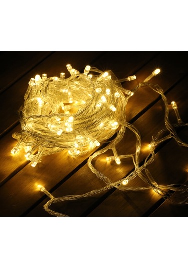 İp Led Işık 10 Metre 8 Modlu Animasyonlu Fişli Şeffaf Kablolu Per