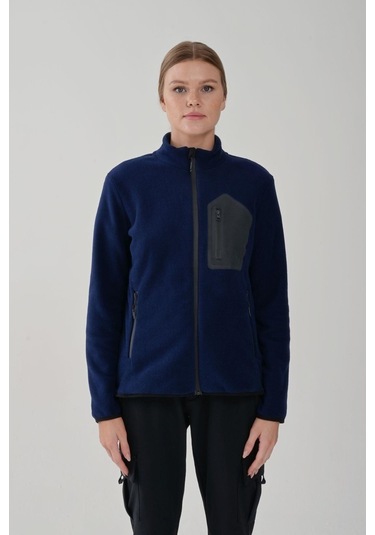 Exuma Kadın Tam Fermuarlı Polar 2322003 - Lacivert