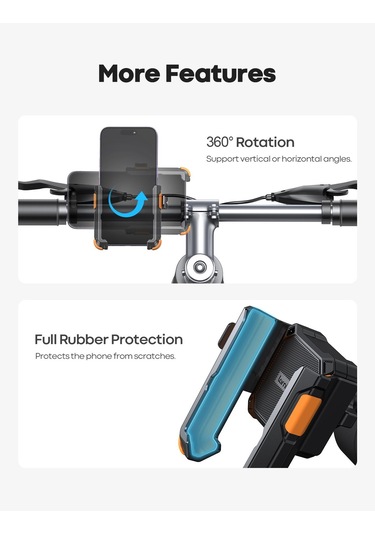 Lamicall Motosiklet Ve Bisiklet Telefon Tutucu Kolay Sök Tak Bp09o