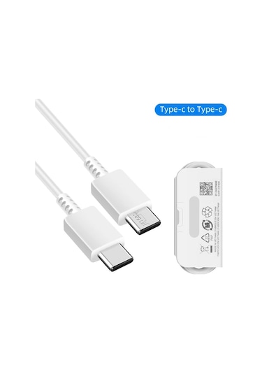 Galaxy S21 FE Uyumlu Type-C to Type-C Super Hızlı Şarj Kablosu 2 Metre 3.0A -İthalatçı Garantili