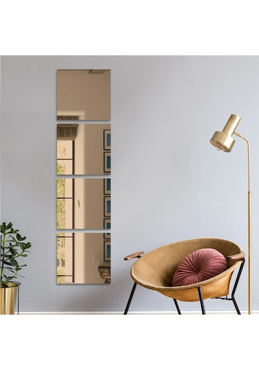 Decorita Kare Ayna 4'lü 30 x 30 CM Çok Renkli