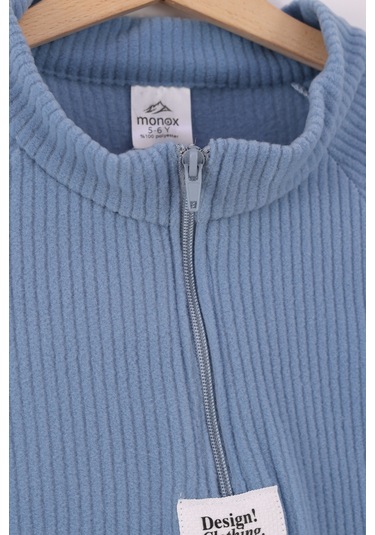 Monox Erkek Çocuk Reglan Kol Fitilli Polar Takım İndigo