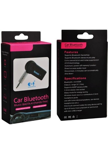 Bluetooth Aux Mikrofonlu Araç Kiti
