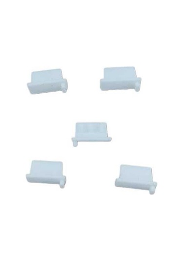 Tüm Usb Portlara Uyumlu Toz Ve Kir Önleyici Usb Soket Koruyucu Tıpa Slikon 5 Adet Beyaz