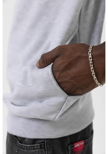 Ozark Marty Byrde's Logo Grimelanj Erkek Kapşonlu 3ip Sweatshirt Gri