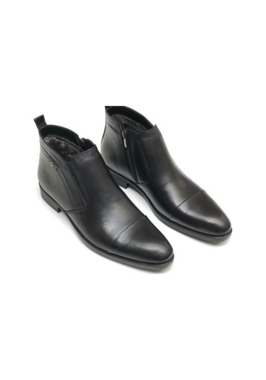 Çelikler Hakiki Deri Siyah Erkek Klasik Bot Siyah