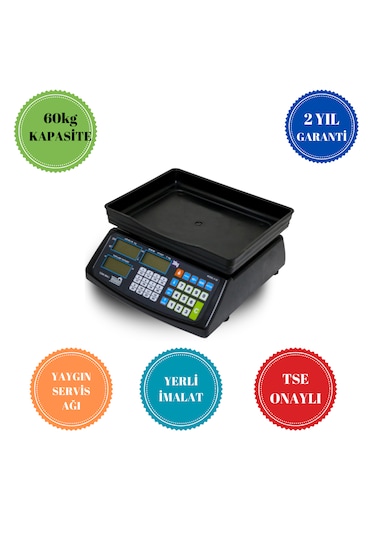 Teskom F32 60 Kg Pazarcı Terazi