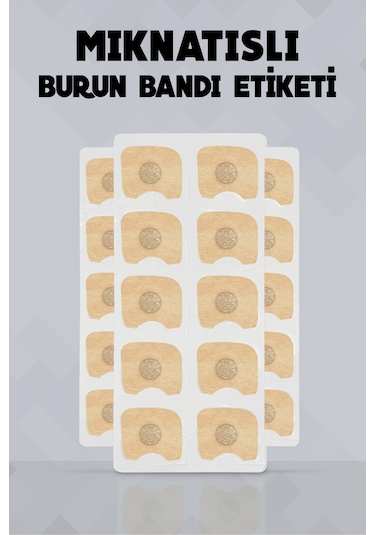 30 Çift 60 Adet Mıknatıslı Burun Bandı Yedek Bant - Refill Pake