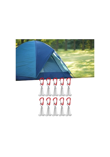 Suntek 10 Parça Güverte Ankraj Mandalları Paslanmaz Kırmızı Kırmızı