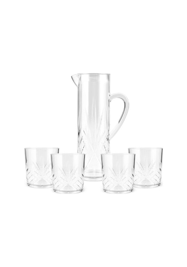 Karaca Foret Akrilik Kırılmaz 5 Parça Sürahi Seti Şeffaf