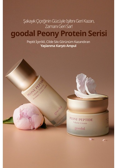 Peptit İçerikli, Cilde Sıkı Görünüm Kazandıran Ampul Goodal Peony Peptide Volume Ampoule