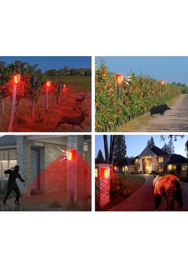 Besthome1 Güneş Enerjili Hareket Sensörlü Kırmızı Led Alarm Lambası 129db Ip65 Su Geçirmez 3 Çalışma Modu Güvenlik Lambası Ev