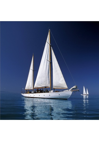 Deniz Ve Yelkenliler Doğal Taş Bardak Altlığı 4'lü Set - Natural Stone Coasters-174144 Çok Renkli