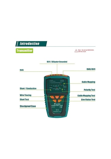 Proskit Mt-7028 Network Kablo Test Cihazı & Prob Kit