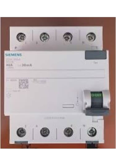 Siemens 5SV5344-6 40A 30Ma 400V 4 Pol 3 Faz+Nötr Kaçak Akım Rölesi