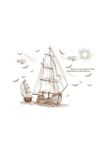 Trendooze Vinil Ve Pvc Odaları Macerası: Korsan İçin Gemi Erkekler Duvar Diy Dekoru Çocuk Çıkartmaları Çıkarılabilir Art Qk