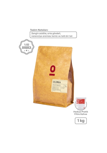 Colombia Excelso Decaffeinated 1 kg – Kafeinsiz Yüksek Kaliteli Kolombiya Kahvesi