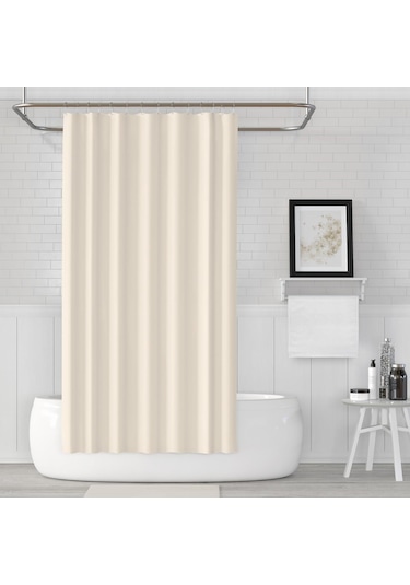 Zethome Jackline Banyo Duş Perdesi 0010 Krem Tek Kanat 1X180X200 Krem