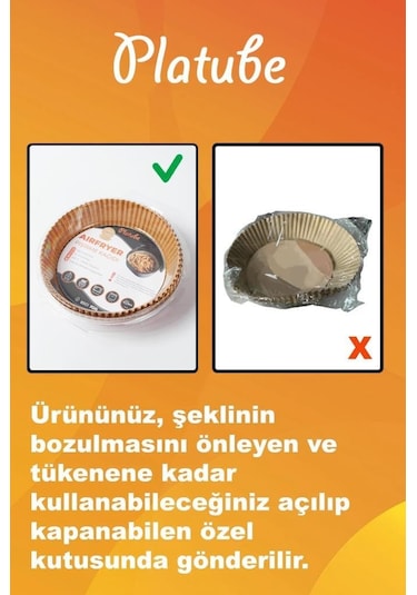 Pisirme Kagidi 50 Adet Airfryer Xxl Xl Yagli Kagit Xiaomi Philips Tüm Markalara Uyumlu Yuvarlak
