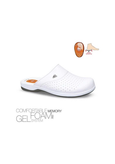 Ceyo 9846 Flex-1 Topuk Jelli Erkek Sabo Terlik Beyaz 40-45 Beyaz