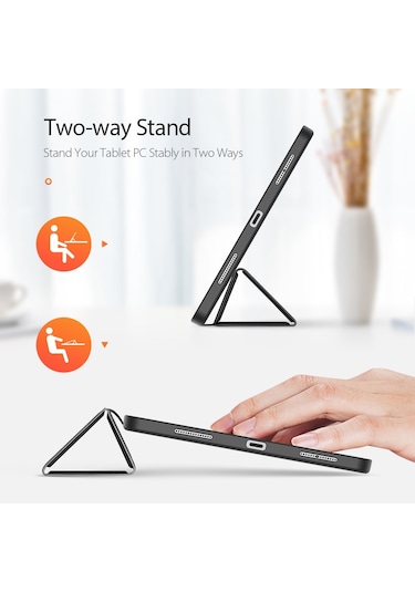 iPad Uyumlu Pro İçin Dux Ducıs Üç Katlı Stand Tasarımlı Kalem Yuvalı İş Tarzı Tablet Koruyucu Kılıf 11 İnç