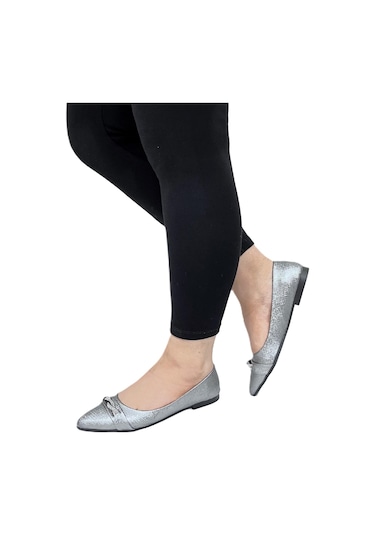 Fiyra 4006 Platin Örgü Taşlı Şık Düğünlük Günlük Bayan Babet 001