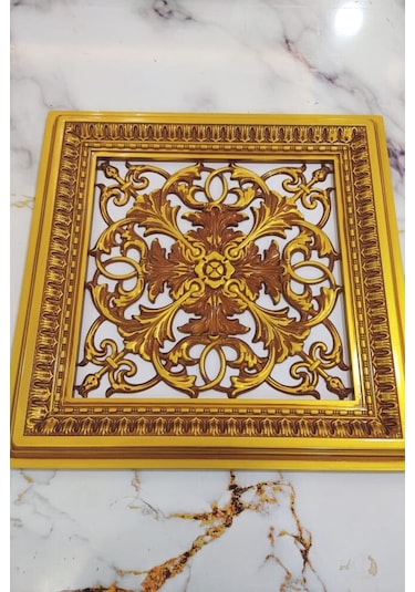 Saray Tavan 60 Cm Kahve Eskitme Dekoratif Saray Tavan Paneli Asma Tavan Uyumlu