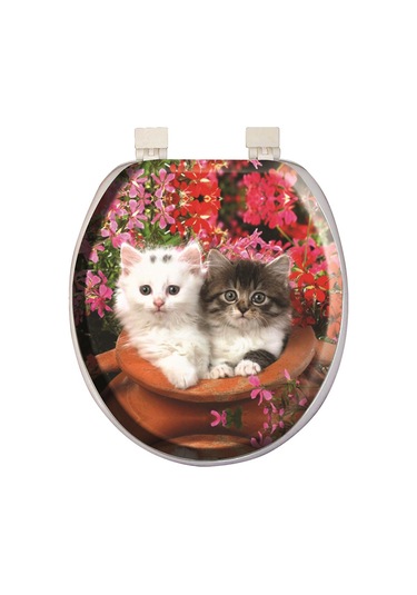 Softy Classic Desenli Yumuşak Klozet Kapağı Beyaz8691580104138