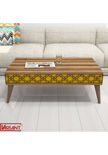 Variant City Orta Sehpa Ceviz-Sarı