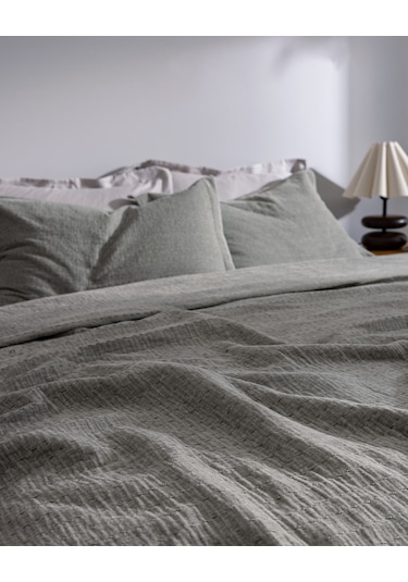 Madame Coco Feolette Çift Kişilik Yatak Örtüsü - Mint Yeşili Yeşil