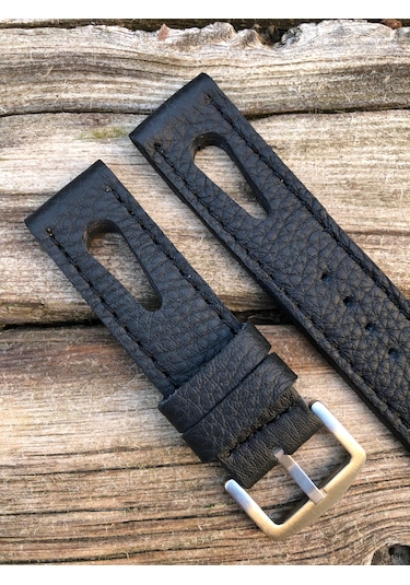 22 Mm Siyah Deri Kordon