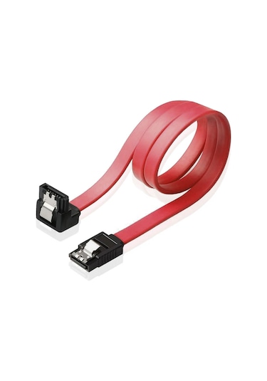 40 cm Sata Data Kablo - 90 Derece - Metal Klips - 5 Adet