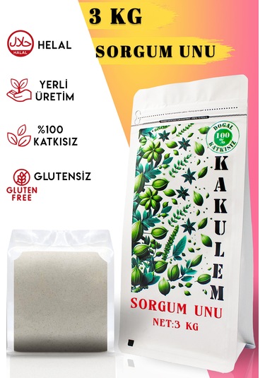 Kakulem Glutensiz Yerli Sorgum Darı Unu 3 Kg