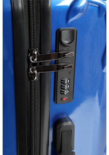 Ççs 5217 Kuru Kafa Polikarbon 3 Lü Valiz Seti-mavi Mavi