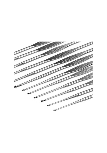 Flybuy Set 100 Adet Kırmızı Gül Desenli Örgü Alet Seti - Tığ İşi Aksesuarlar 100'ü 1 Arada