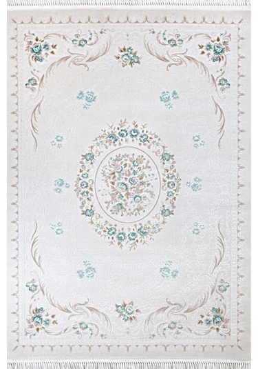 Bahariye Ha Ruby 9661 Mavi 155 X 230 Cm Saçaklı Modern Halı Mavi