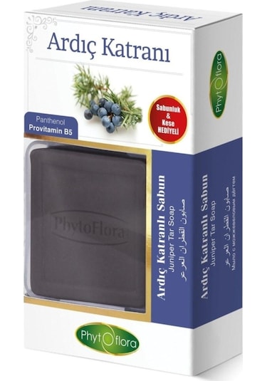 Phytoflora Ardıç Katranı Sabunu 130 G + Sabunluk + Kese