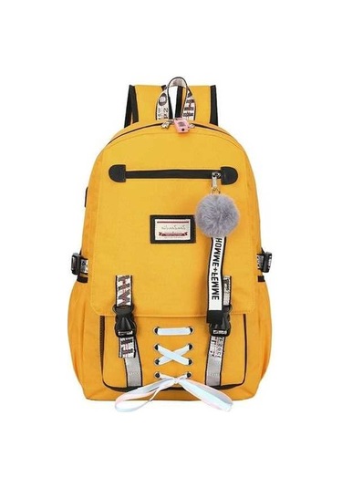 Willowhaven Spor Zamanı Usb Şarjlı Hırsızlığa Karşı Korumalı Sırt Çantası - Sarı 20-35l/ Sarı