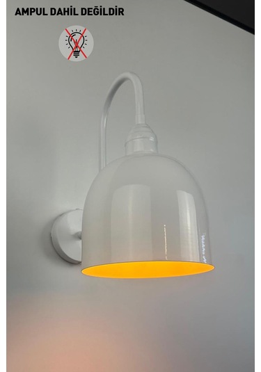 Nolvo Beyaz Renk Aplik Tekli Duvar Lambası Salon Koridor Restoran Dekoratif Aplikleri Beyaz