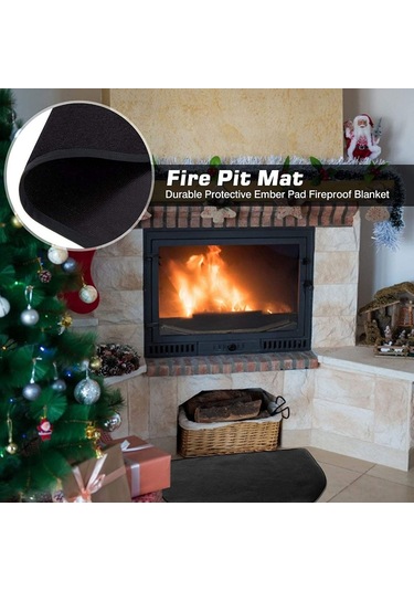 Padalink Ev Ve Doğa Kullanıma Uygun 500x1000mm Cam Fiber Yangın Engelleme Matı - Zemin Koruyucu Yangın Giderici Döşeme Ve Mangal Altı Koruma Bez