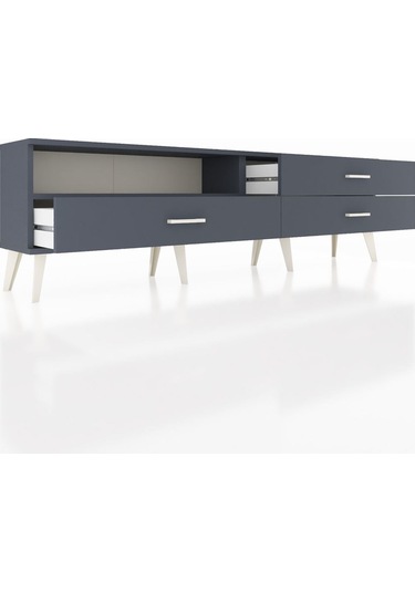 Arges Tv Ünitesi Tek Raflı 3 Çekmeceli 176x30x51 Antrasit-antrasit/antrasit Antrasıt/antrasıt