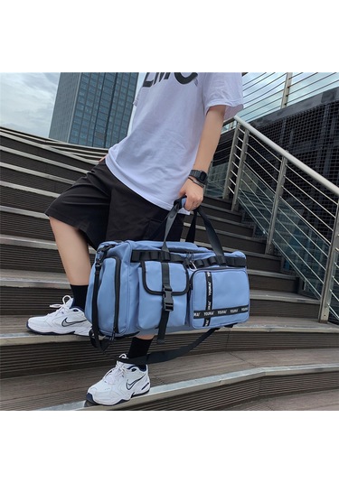 Dianziye Erkek Ve Kadın İçin Büyük Kapasiteli Su Geçirmez Seyahat Çantası - Spor Ve Fitness Çantası, Siyah, Büyük Boy Çok Renkli